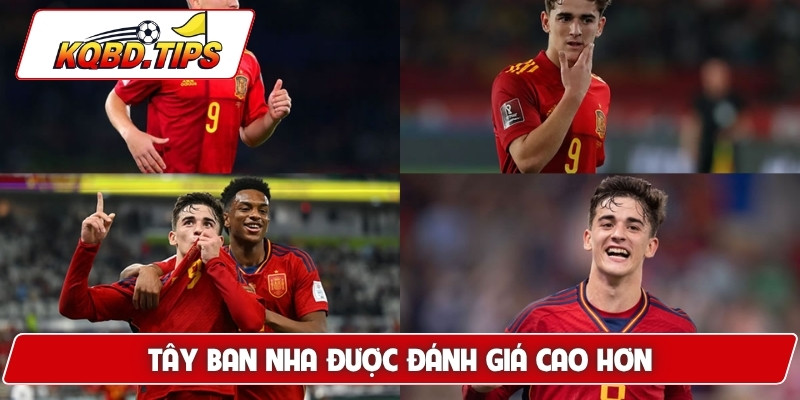 Tây Ban Nha được đánh giá cao hơn